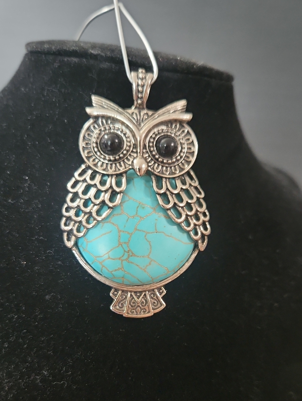 Turquoise Owl Pendant